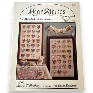 An Alphabet of Memories Cross Stitch Heartstrings Pat Thode Hearts 1989